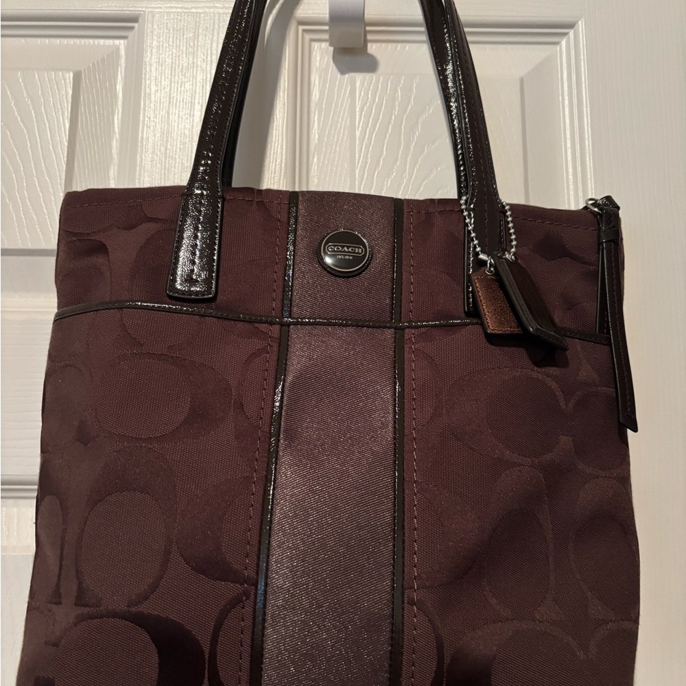 Coach Chocolate Brown Signature Tote